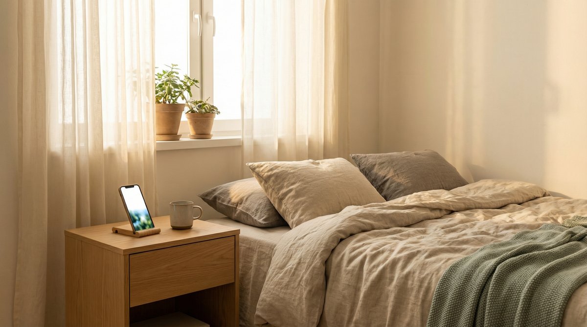 蘑菇视频 - 温馨卧室晨光，手机播放轻松视频 - 7c9pg733.cn